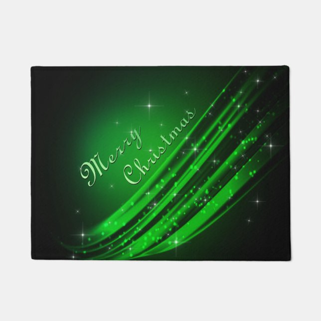 Green Frohe Weihnachten Fußmatte (Vorderseite)