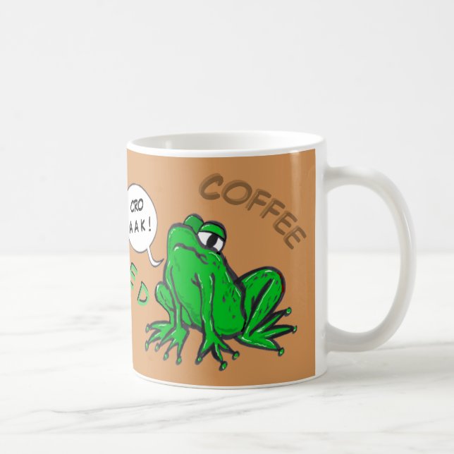 Green Frosch Cartoon Kaffeezeit Kaffee Tasse (Rechts)