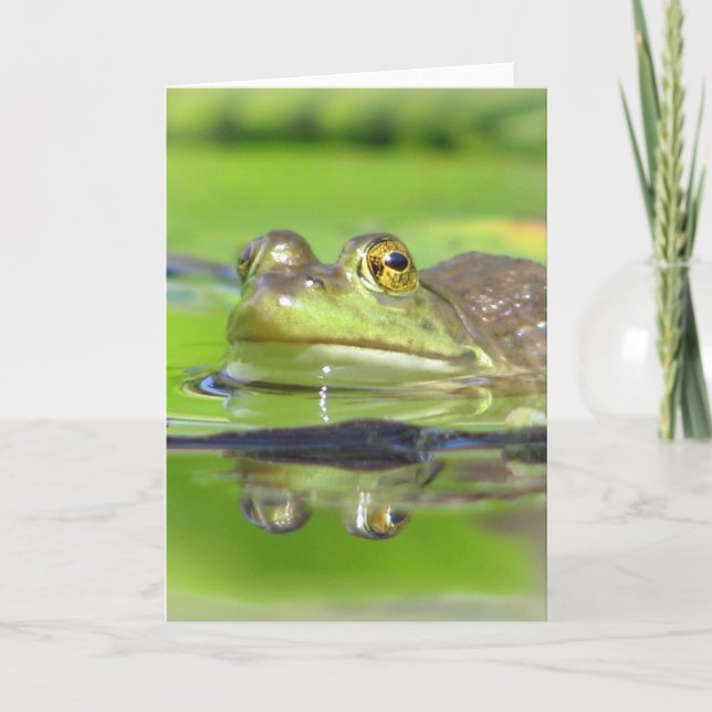 Green Frosch Grußkarte Karte (Vorderseite)