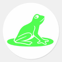 Green Frosch on White