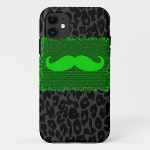 Green Funny Mustache und Leopard Print title_seo2