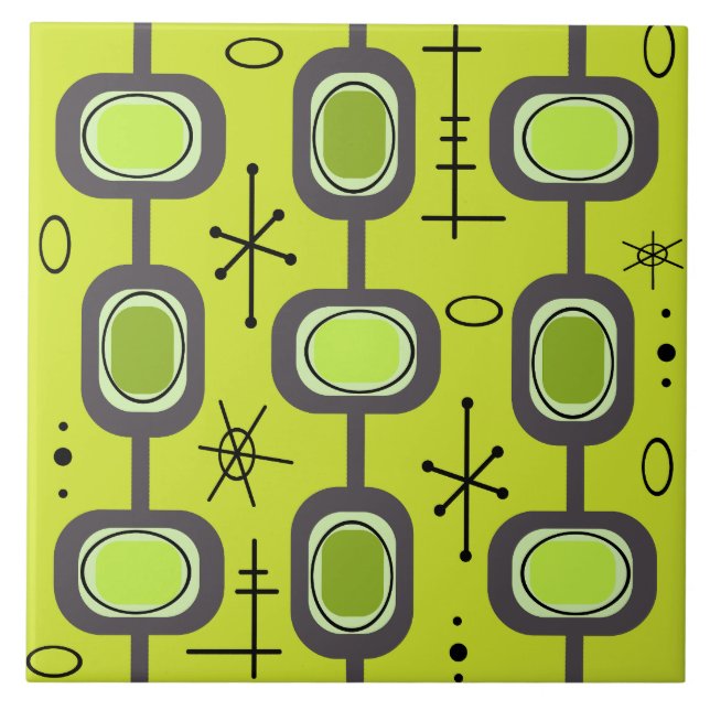 Green für die Darstellung der geometrischen Kunst  Fliese (Vorderseite)