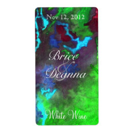 Green Fusion 2 Wedding Wine Label