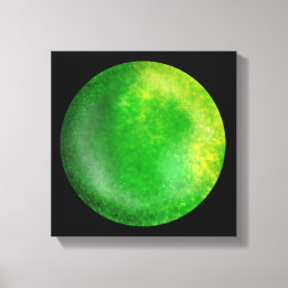 Green Galaxy Orb - Emerald Canvas Print Leinwanddruck