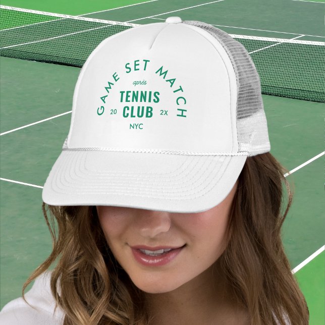Green Game Set Match Après Tennis Club White Truckerkappe (Von Creator hochgeladen)