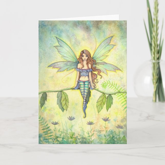 Green Garden Faiasy Fantasy Art Card Karte (Vorderseite)