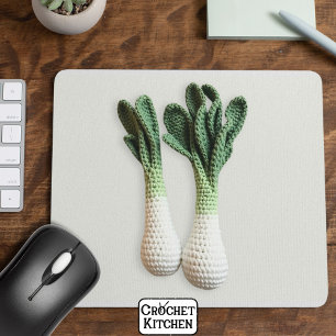 Green Gardene Minimalistisch Crochet Leek Garni Mousepad