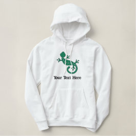 Green Gecko Bestickter Hoodie