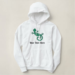 Green Gecko Bestickter Hoodie