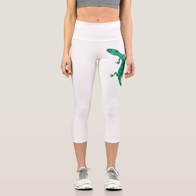 Green Gecko Capri Leggings (Vorderseite)