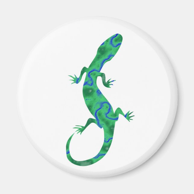 Green Gecko Magnet (Vorne)