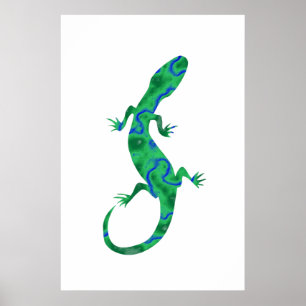 Green Gecko Poster