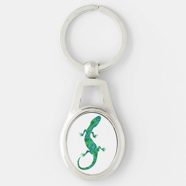 Green Gecko Schlüsselanhänger (Vorderseite)