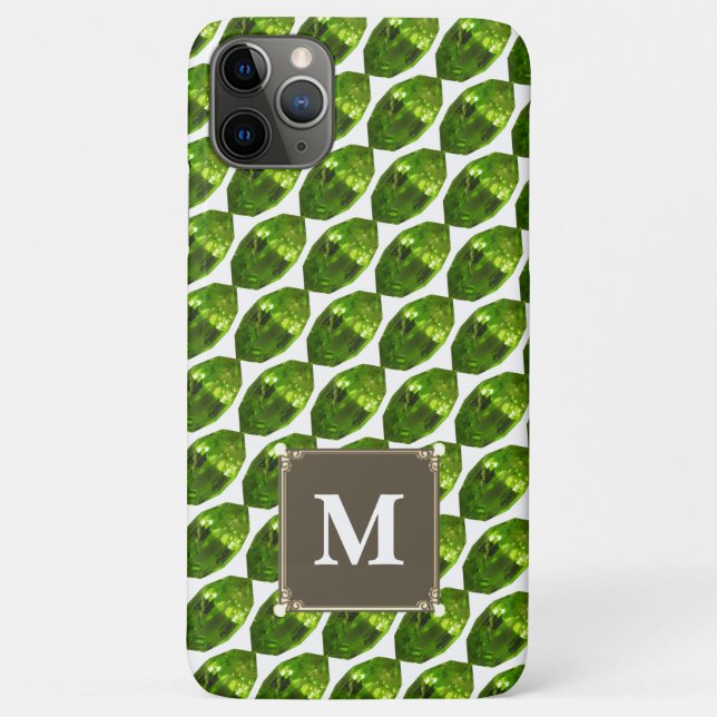 Green Gemstone iPhone Fall Marquise faceted Case-Mate iPhone Hülle (Rückseite)
