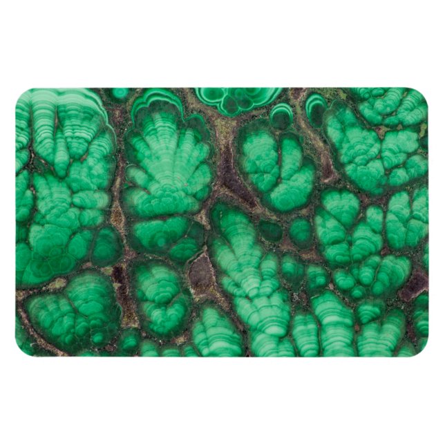 Green Gemustert Malachite Magnet (Horizontal)