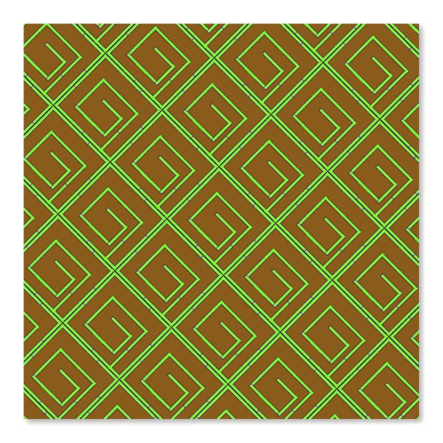 Green Geo Brown Tapete (Vorderseite)