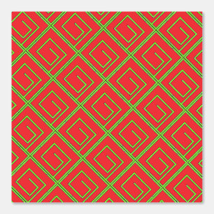 Green Geo Red Tapete