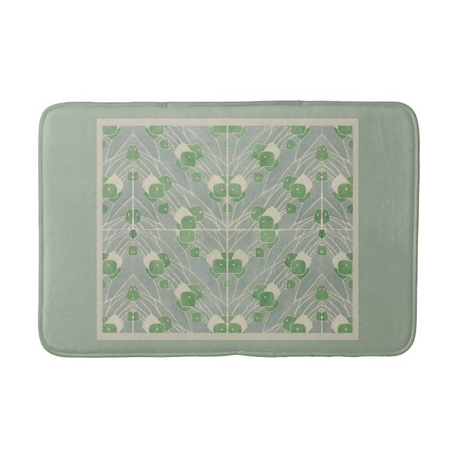 Green Geometric 1915 Hannah Borger Overbeck Badematte (Vorderseite)