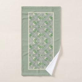 Green Geometric 1915 Hannah Borger Overbeck Handtuch