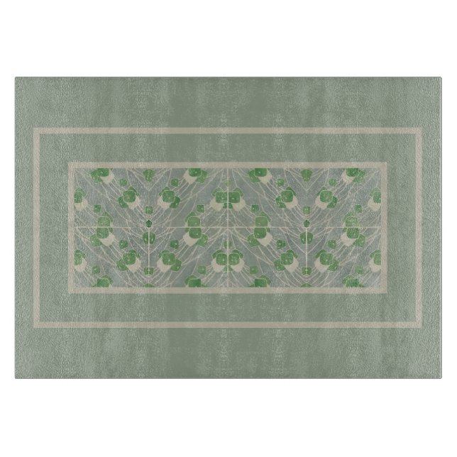 Green Geometric 1915 Hannah Borger Overbeck Schneidebrett (Vorderseite)