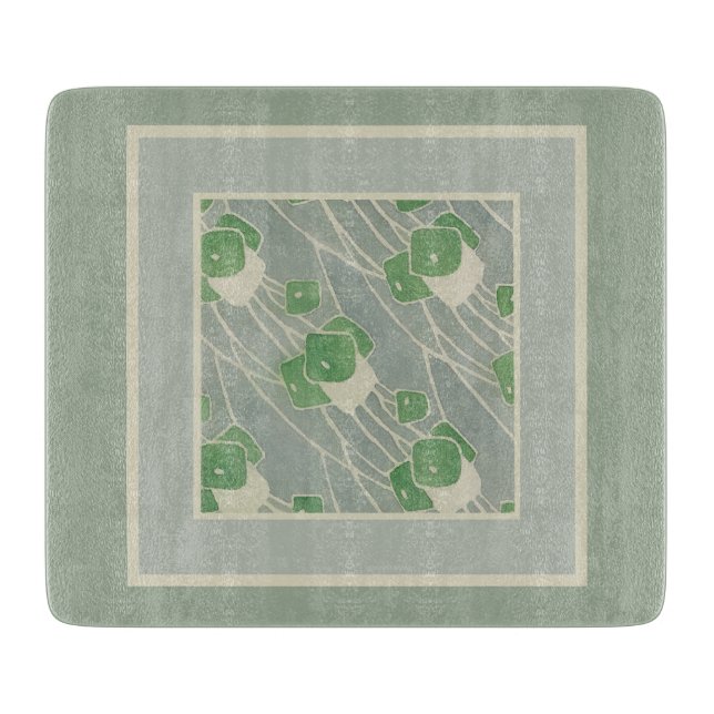 Green Geometric 1915 Hannah Borger Overbeck Schneidebrett (Vorderseite)