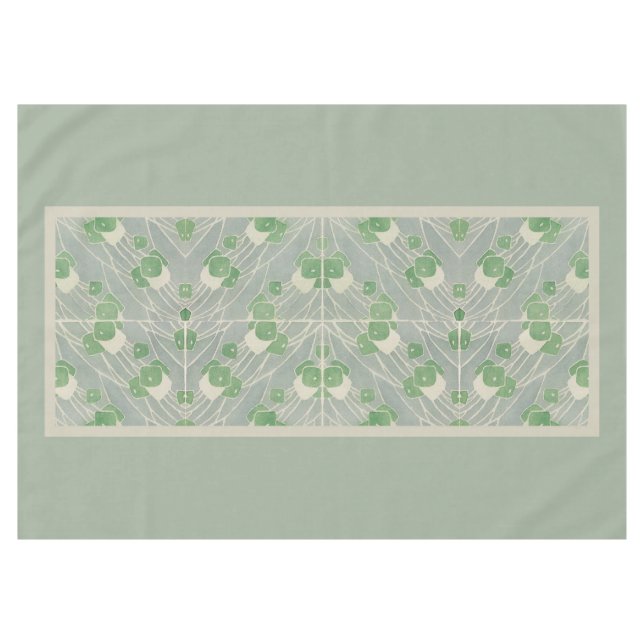 Green Geometric 1915 Hannah Borger Overbeck Tischdecke (Vorderseite (Horizontal))