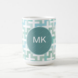 Green Geometric Kaffeetasse