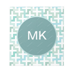 Green Geometric Notizblock