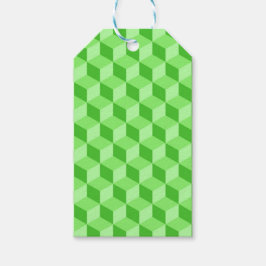 GREEN-GEOMETRISCHE KUBE-PATTER IN HELLEM LICHT GESCHENKANHÄNGER