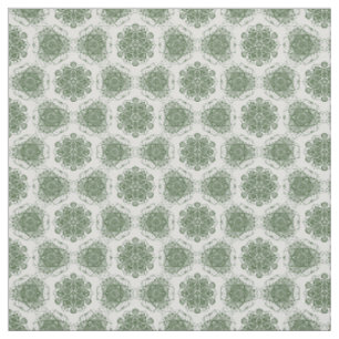 Green Geometry Mandala Stoff