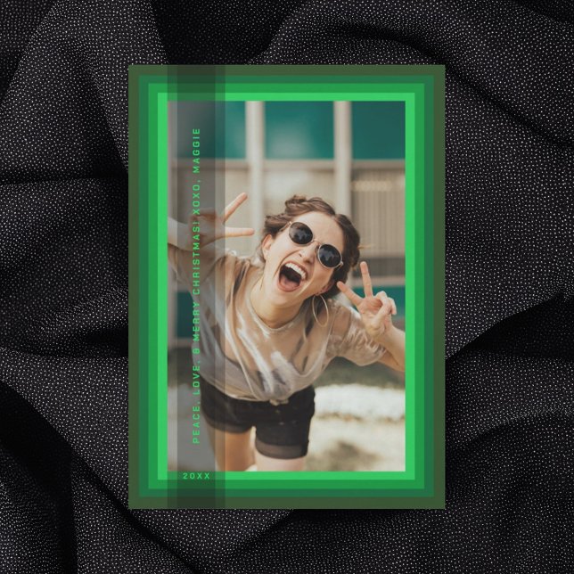 Green Gerahmt Holiday Card Feiertagskarte (Von Creator hochgeladen)
