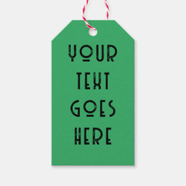 Green Geschenk-Tag ändern Sie Ihren Text hier Gesc Geschenkanhänger