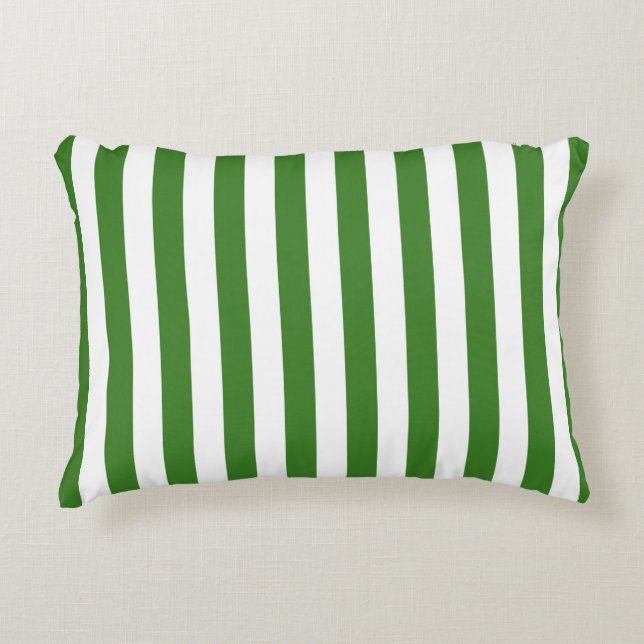 Green gestreift und fest dekokissen (Vorderseite)