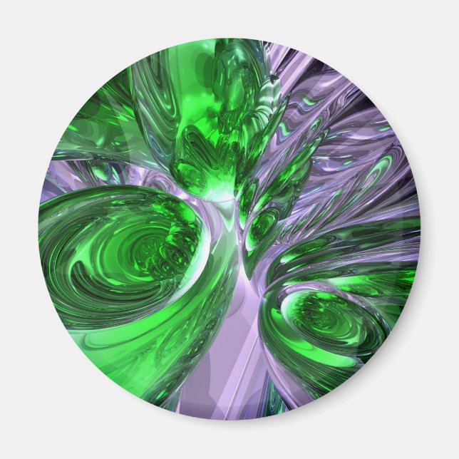 Green Ghost Abstrakt Magnet (Vorne)