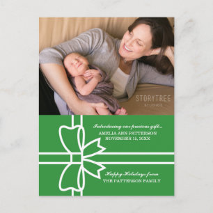 Green Gifts Holiday Foto Postkarte