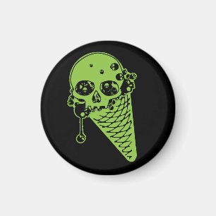 Green Giison Ice Creme Cone Magnet
