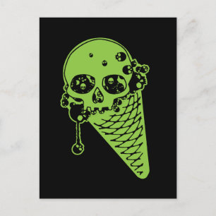 Green Giison Ice Creme Cone Postkarte