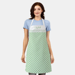 Green Gingham All-Over-Print-Schürze Schürze