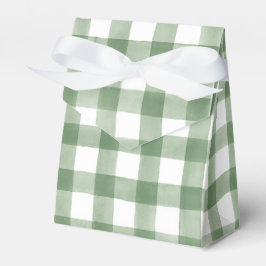 Green Gingham Baby Shower Geschenkschachtel