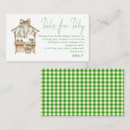 Green Gingham Bauern Market Book for Baby Shows Begleitkarte