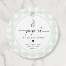 Green Gingham Bunny Rabbit Pop Es, wenn sie Pop