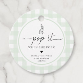 Green Gingham Bunny Rabbit Pop Es, wenn sie Pop Geschenkanhänger