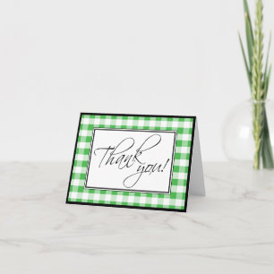 Green Gingham Custom Dankeschön Card Dankeskarte
