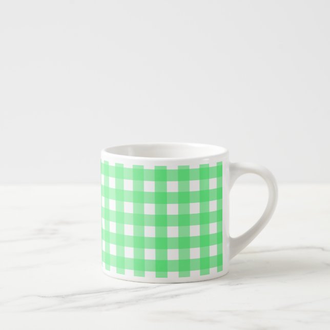 Green Gingham Espressotasse (Rechts)