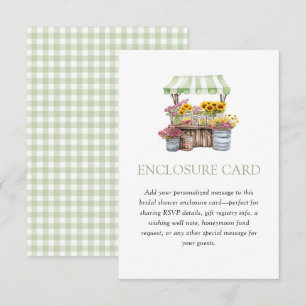 Green Gingham Fresh off Market Enclosure Card Begleitkarte