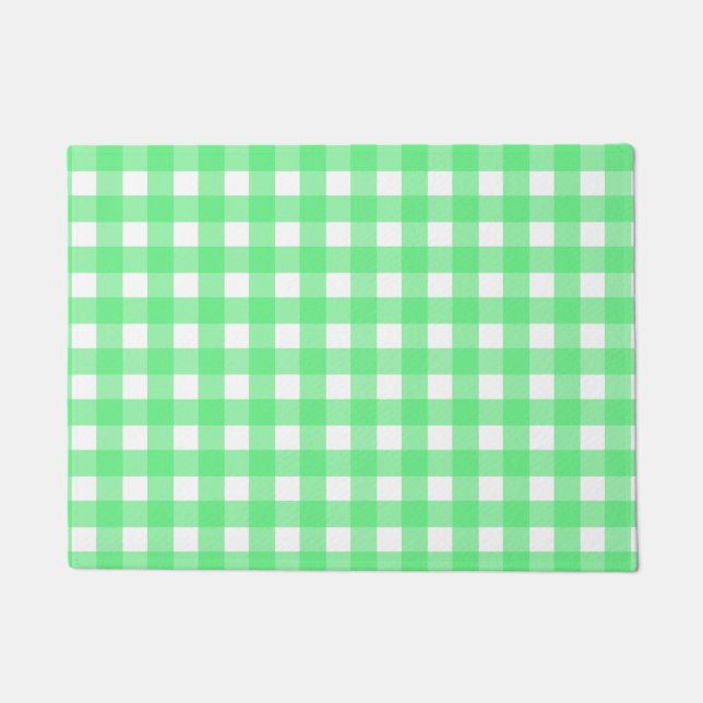 Green Gingham Fußmatte (Vorderseite)