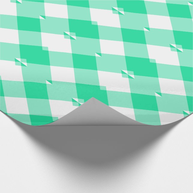 Green Gingham Geschenkpapier (Ecke)