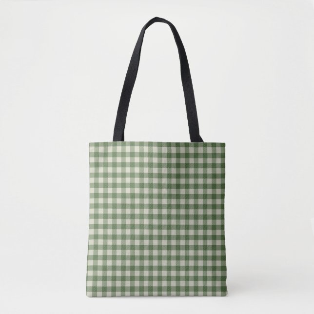 Green Gingham Karo Tasche (Vorderseite)
