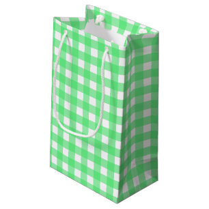 Green Gingham Kleine Geschenktüte