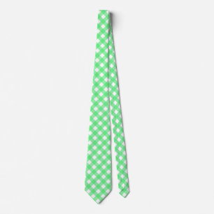 Green Gingham Krawatte